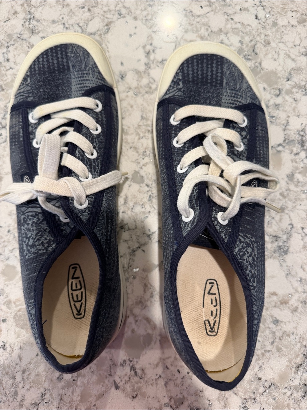 Keen Women's Navy and Gray Low-Top Lace Sneakers